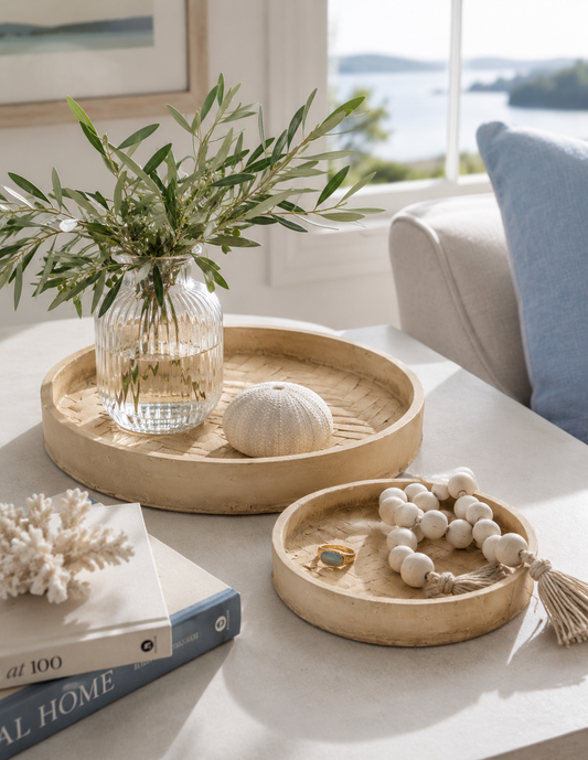 The Woven Stone Cement Tray Set