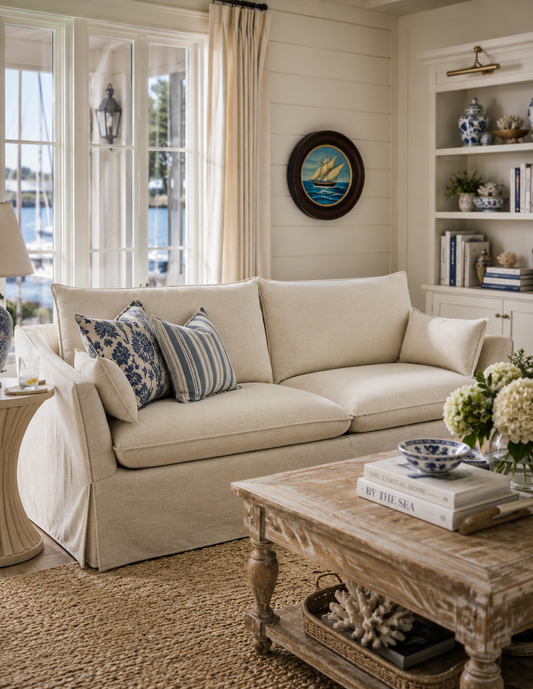 Ashbourne Slipcovered Linen Sofa