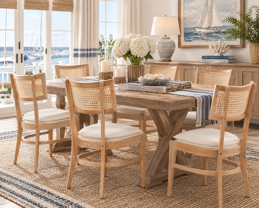 Ashford Cane Back Dining Chair with Cushioned Seat
