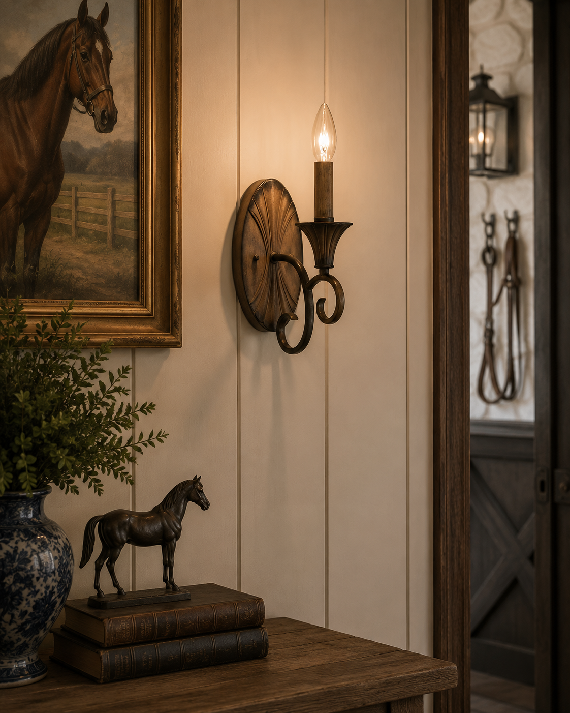 Harbor House Chester Aruba Teak Single-Light Wall Sconce