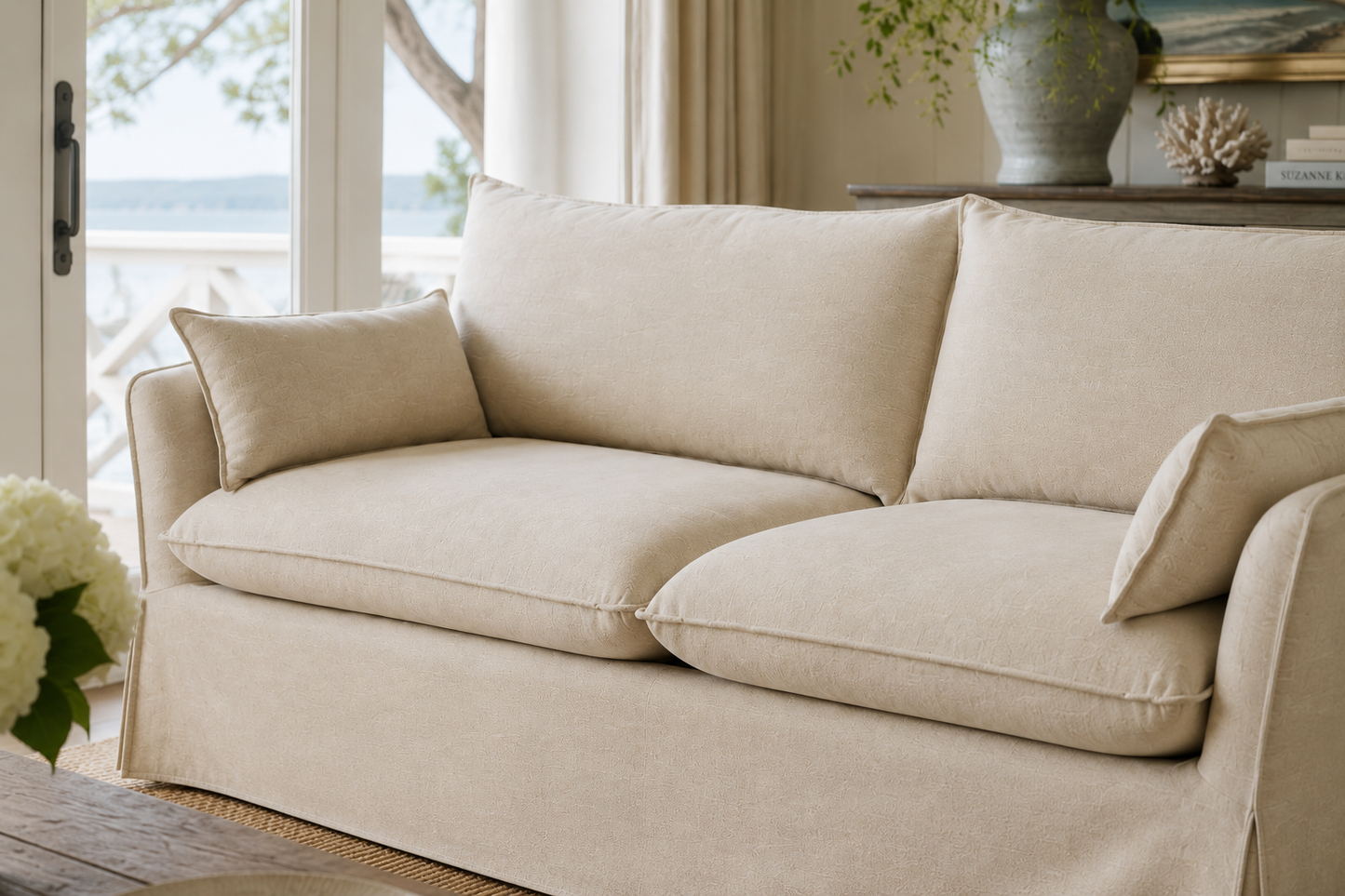 Ashbourne Slipcovered Linen Sofa