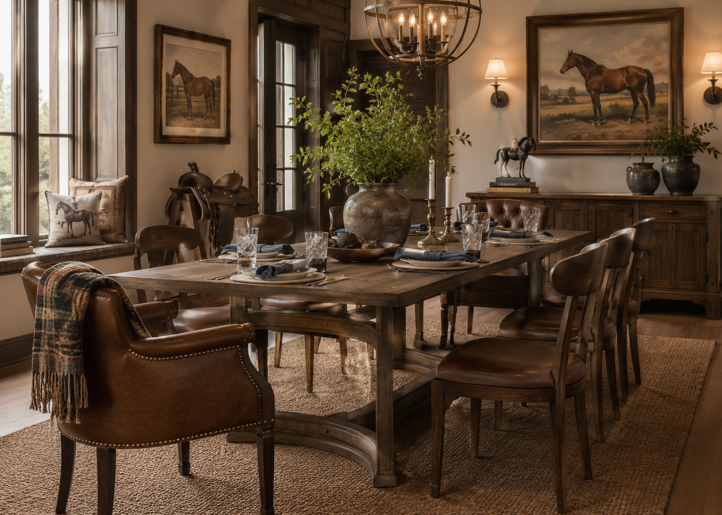 Parfield Weathered Oak Pedestal Dining Table