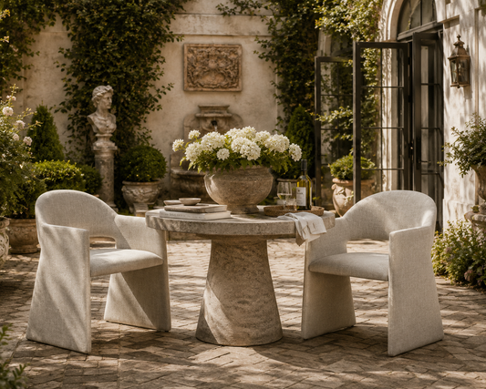 The Ashbourne Upholstered Barrel Back Dining Armchair