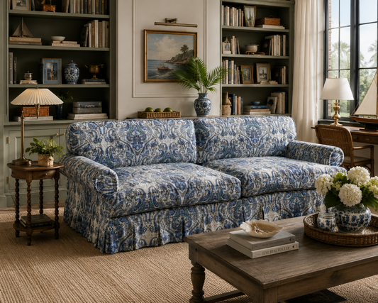 The Devon Slipcovered Rolled Arm Sofa