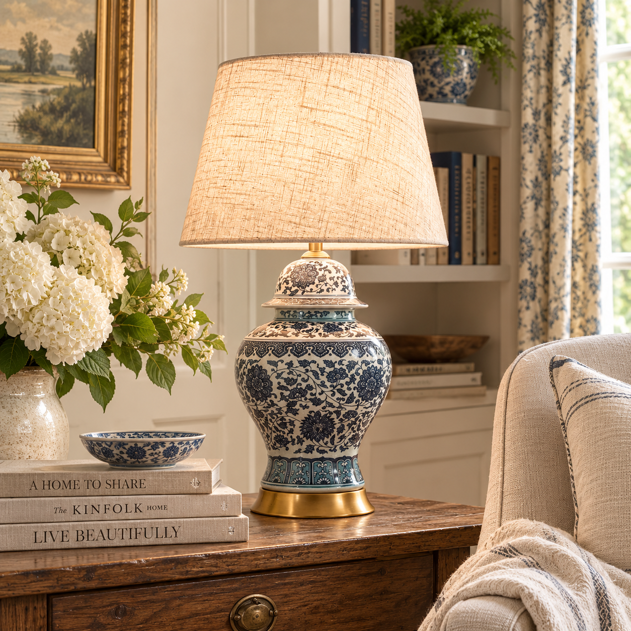 The Imperial Bloom Porcelain Table Lamp