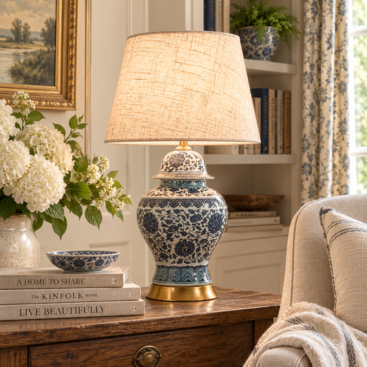 The Imperial Bloom Porcelain Table Lamp