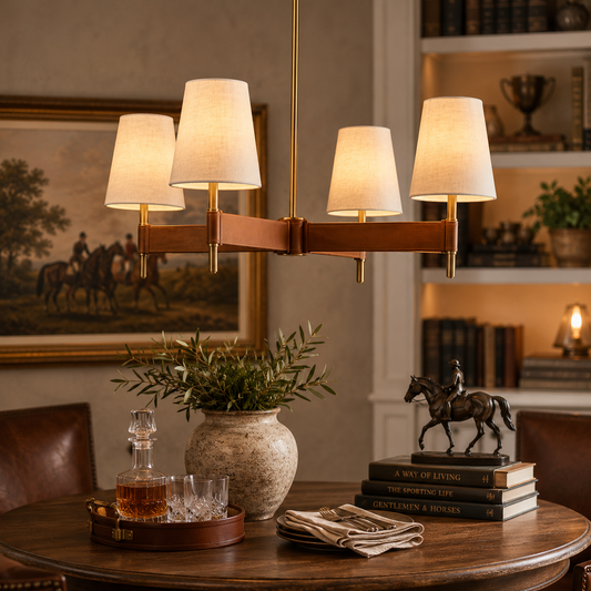 The Hastings Leather Chandelier