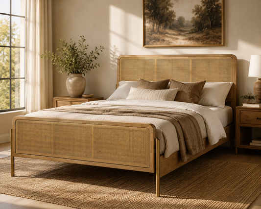 The Ashbourne Cane Panel Bed