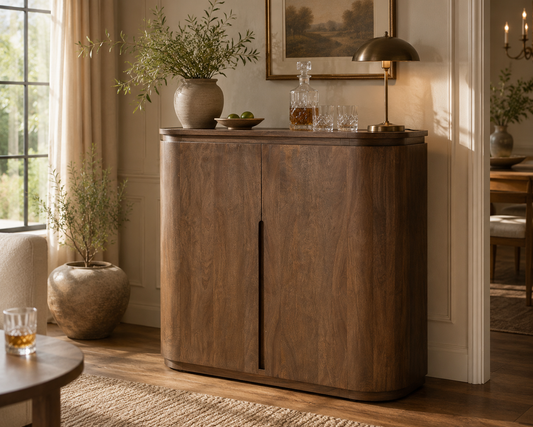 The Ashbourne Mango Wood Bar Cabinet