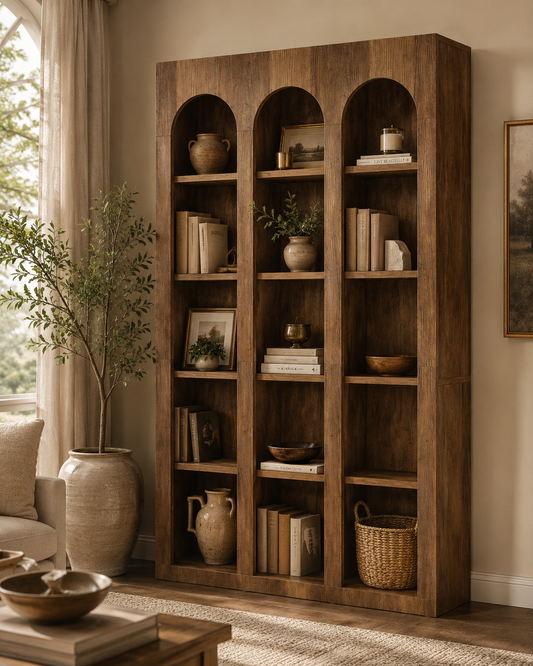 The Ashbourne Arched Farmhouse Bookcase