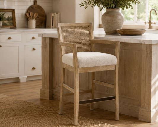 Ashbourne Cane Back Counter Stool