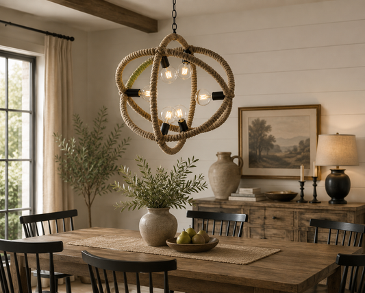 The Ashbourne Rope Orb Chandelier
