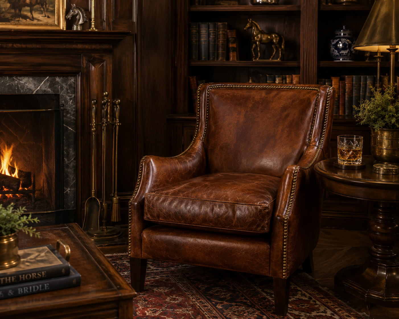 Ashbourne Heritage Leather Club Chair