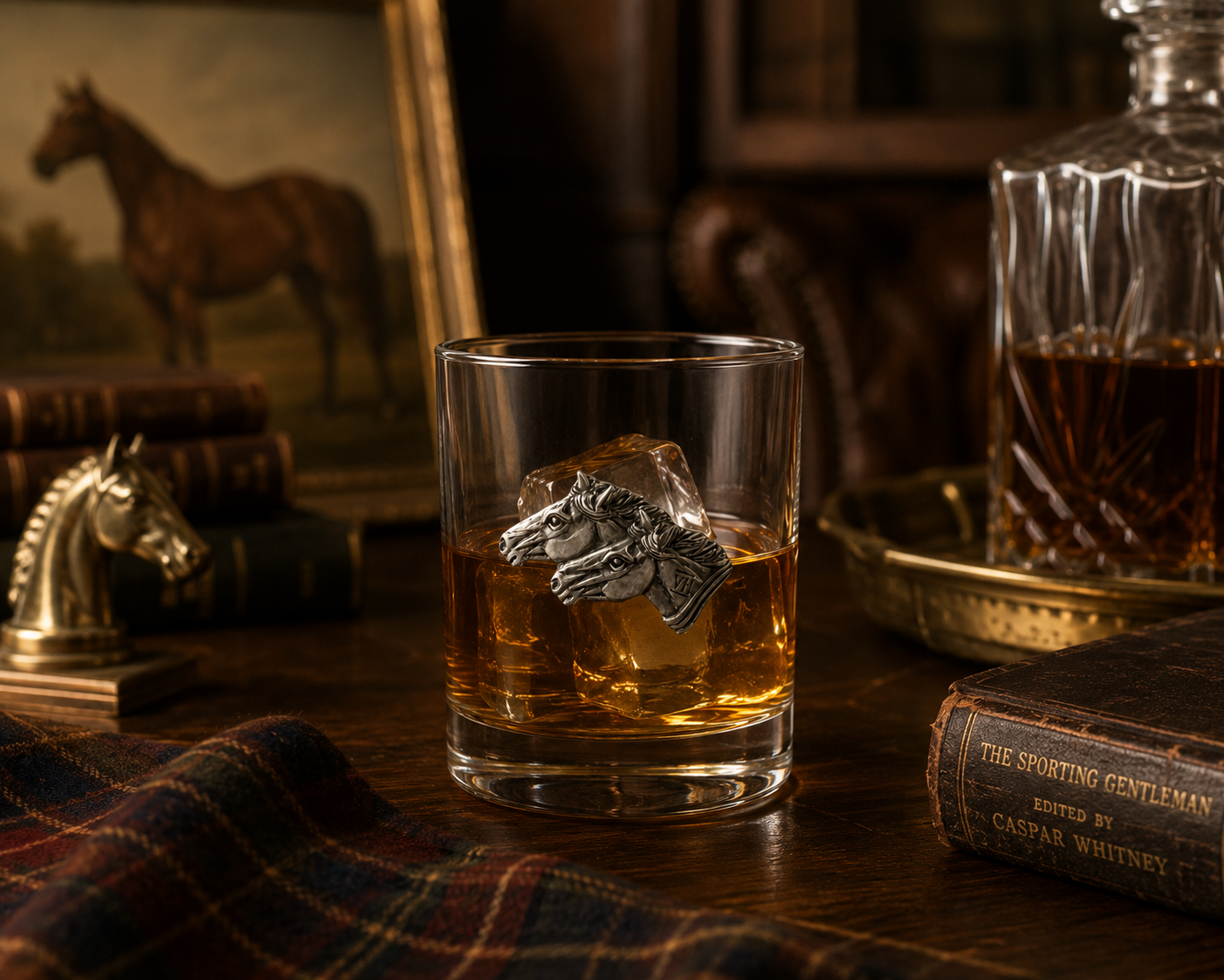 The Ashbourne Running Horse Double Old Fashioned Glass