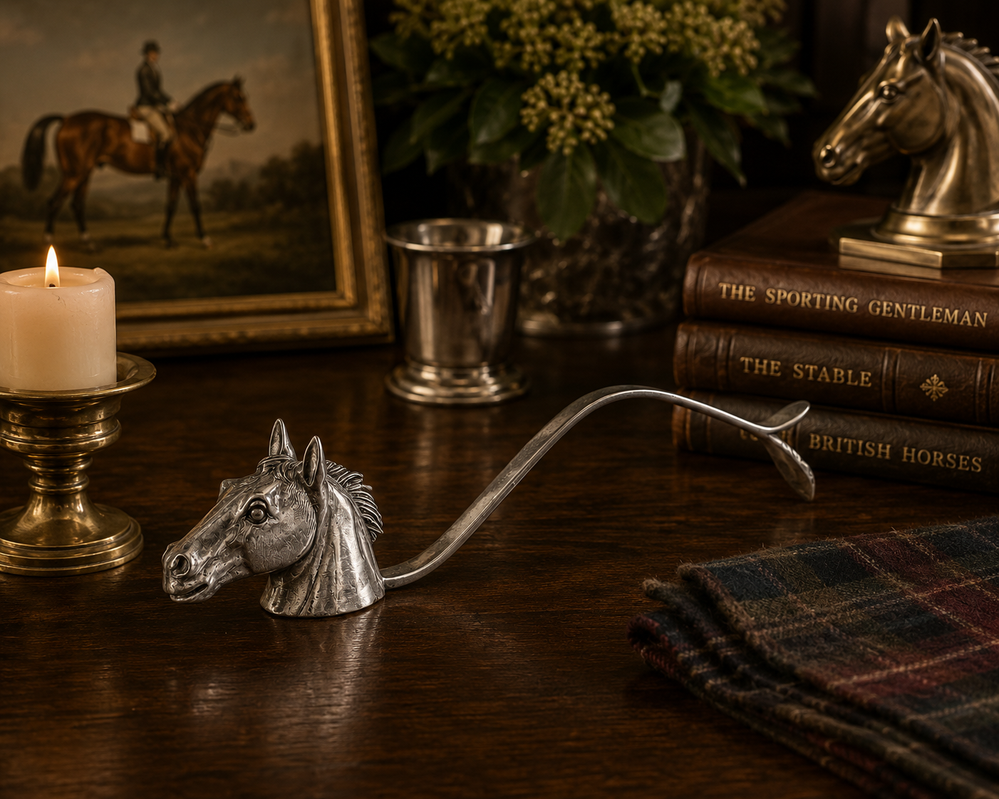 The Ashford Equestrian Horse Pewter Candle Snuffer