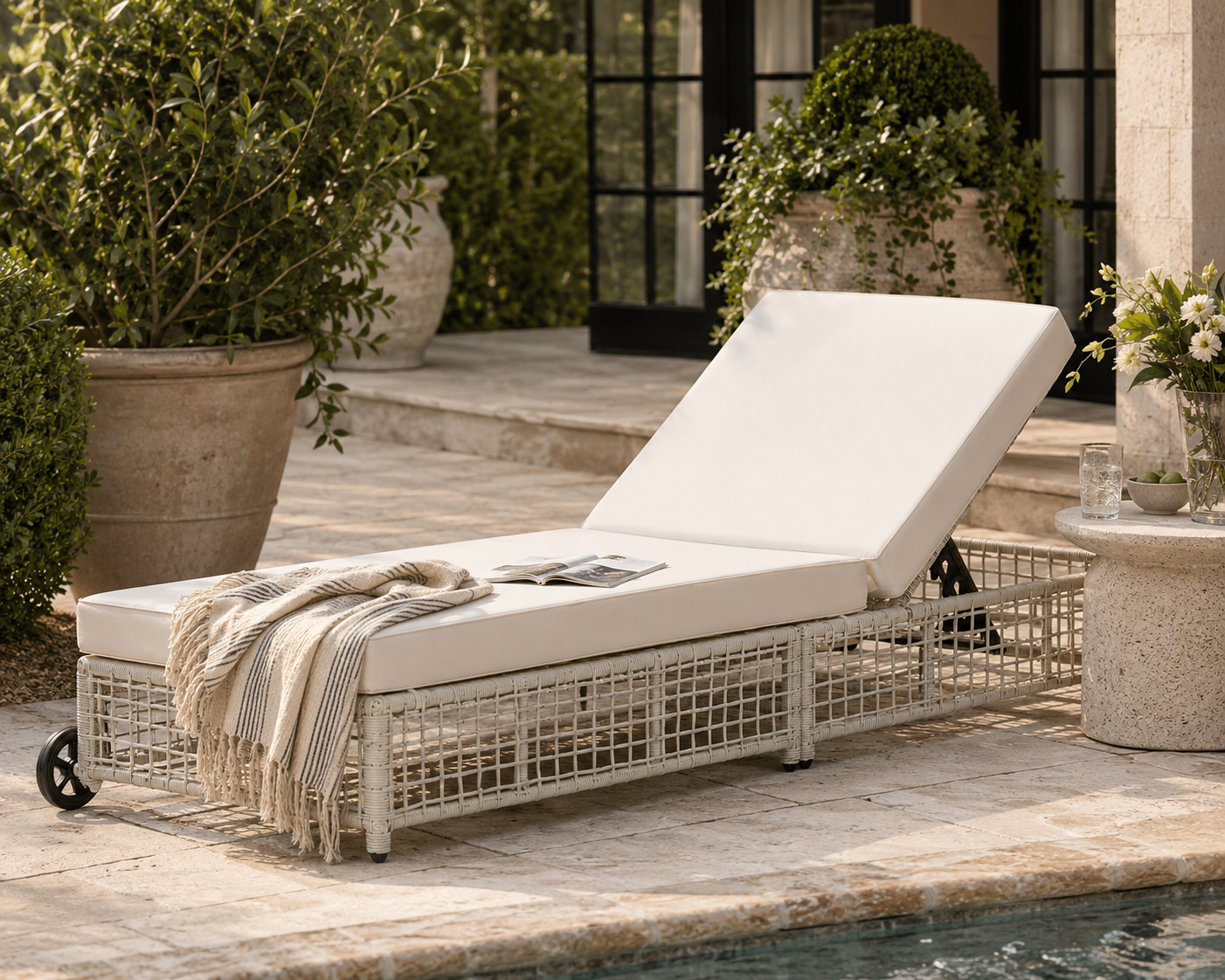The Fairhaven All-Weather Woven Chaise Lounge