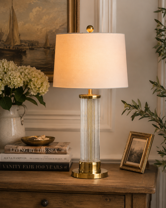 The Ashford Fluted Glass Table Lamp