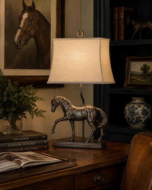 The Bridle House Equestrian Table Lamp