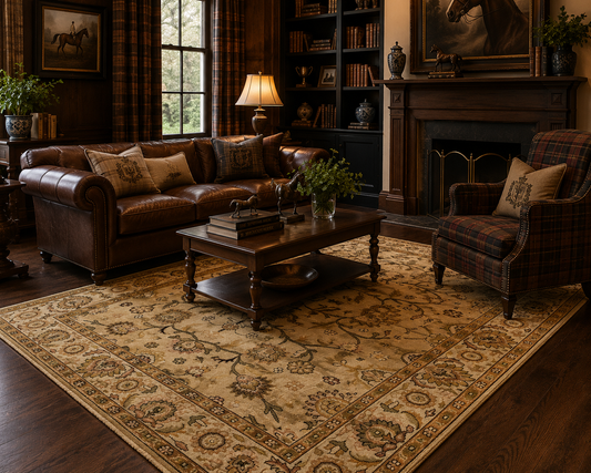 Turkish Oushak Rug 8x10, Vintage Wool Carpet