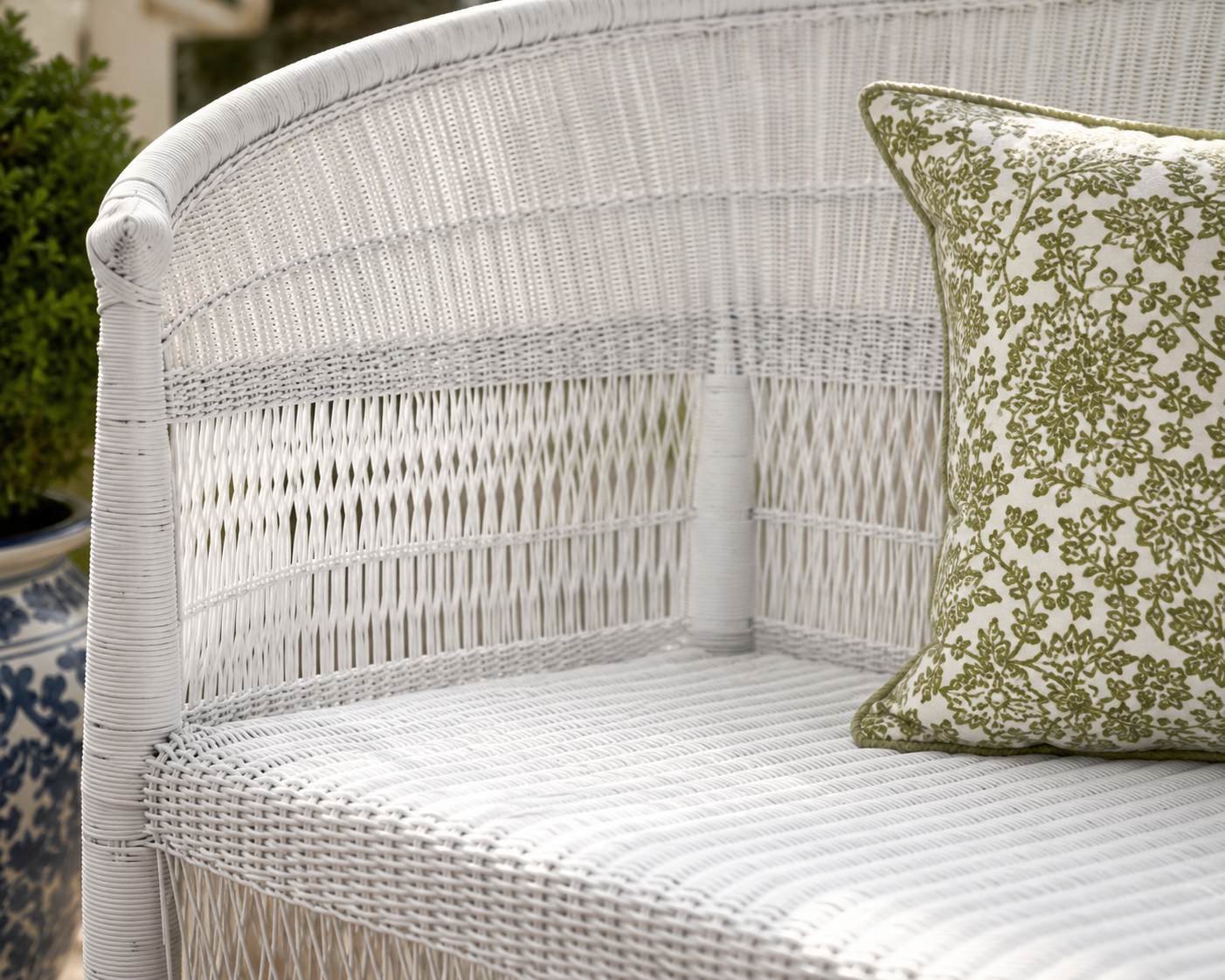 Malawi Handwoven Cane Loveseat