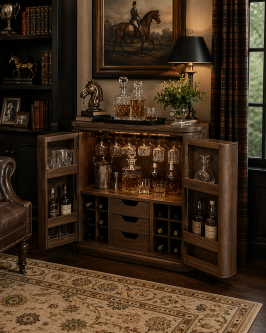 The Ashbourne Mango Wood Bar Cabinet