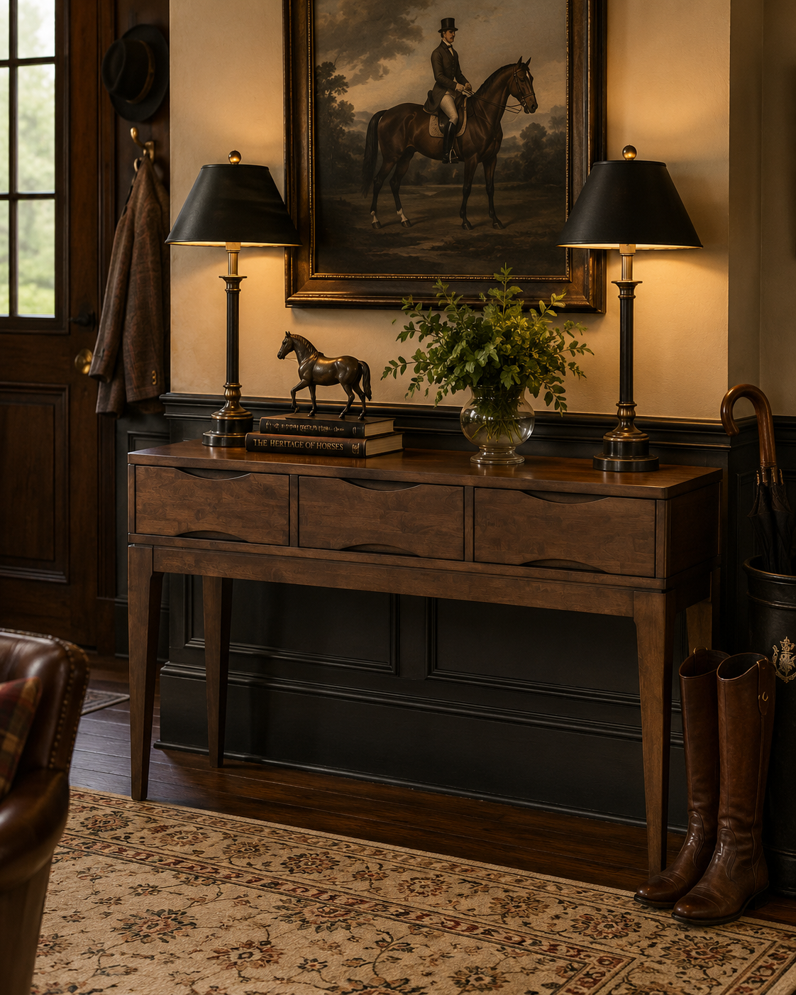 The Ashbourne Handcrafted Console Table