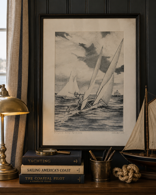 The Calypso Regatta Framed Nautical Lithograph