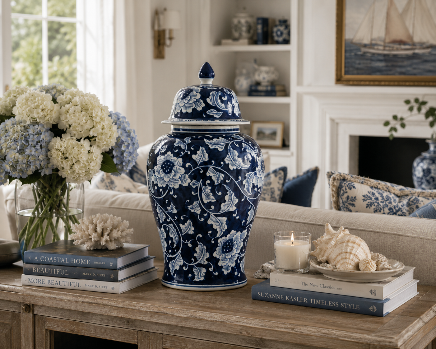 The Portsmouth Blue & White Ginger Jar