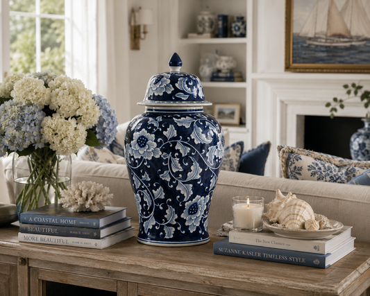 The Portsmouth Blue & White Ginger Jar