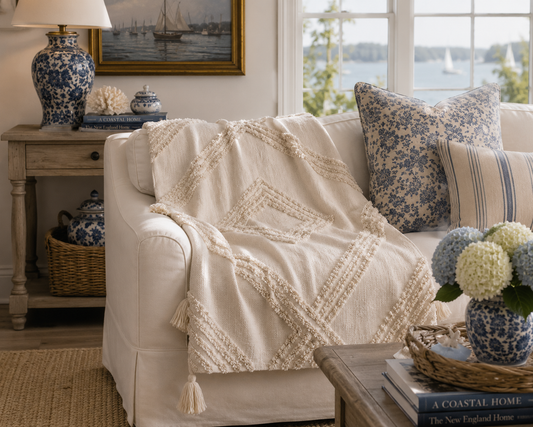 The Ashby Textured Tassel Throw Blanket