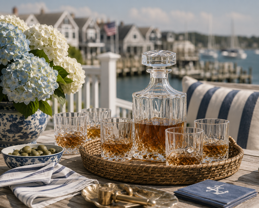 The Mariner's Reserve Crystal Decanter & Double Old Fashioned Glass Set