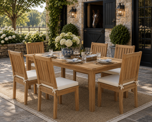 Seabrook 7-Piece Outdoor Patio Teak Dining Set