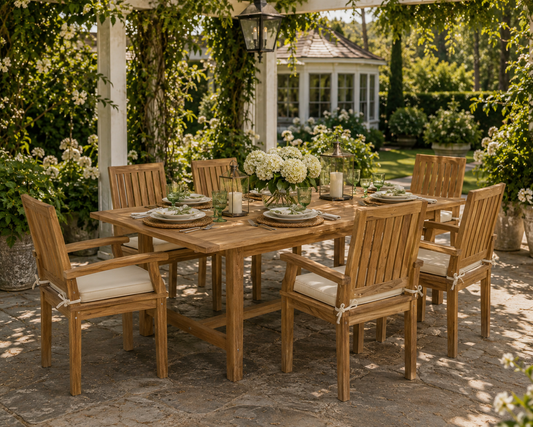 Seabrook Outdoor Patio Teak 7-Piece Dining Set