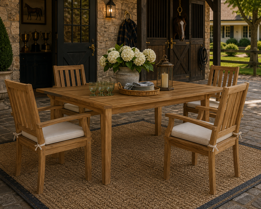 Seabrook Outdoor Patio Teak Dining Table - 5'