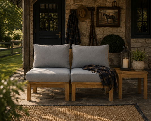 Seabrook 2-Piece Outdoor Modular Lounge Set - Gray