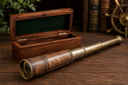 Harbormaster Brass Spyglass with Rosewood Display Box