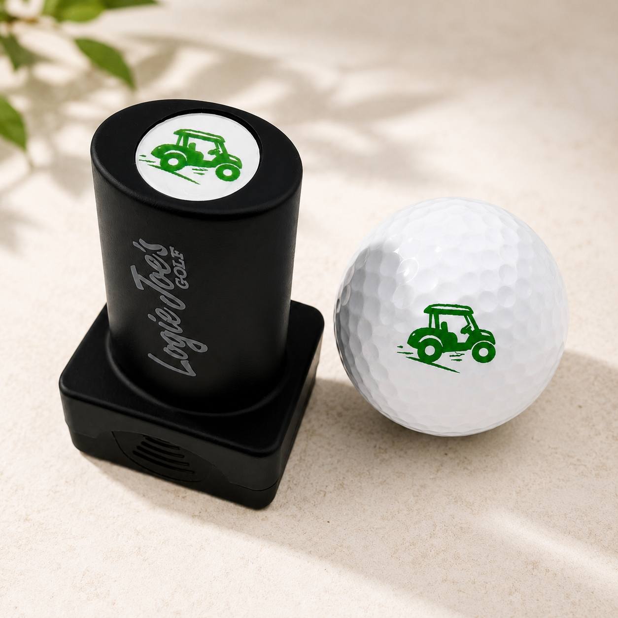 Golf Cart Golf Ball Stamp | Quick-Dry Ink Stamper | Easy Ball Identification | Fun Golf Gift