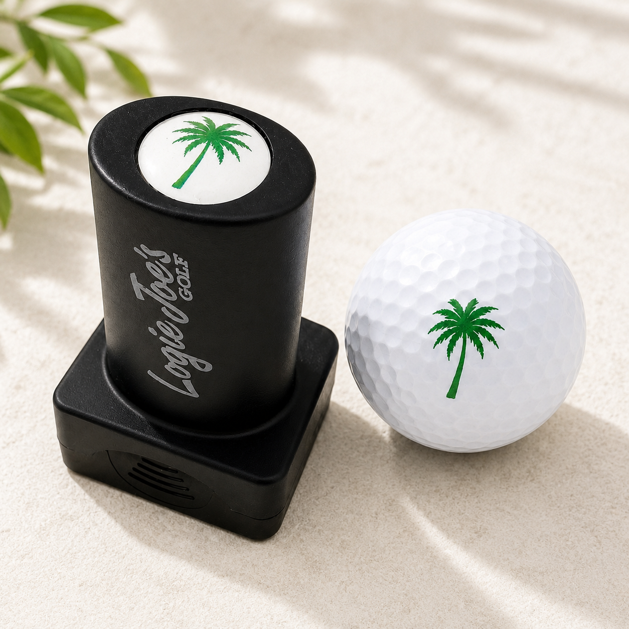 Palm Tree Golf Ball Stamp | Quick-Dry Ink Stamper | Easy Ball Identification | Fun Golf Gift