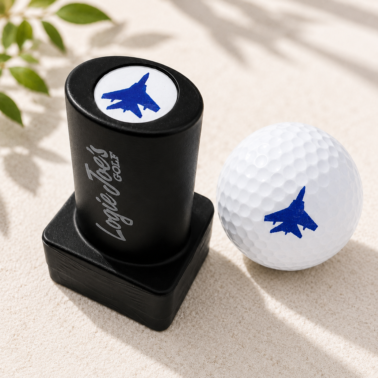 Jet Blue Golf Ball Stamp | Quick-Dry Ink Stamper | Easy Ball Identification | Fun Golf Gift
