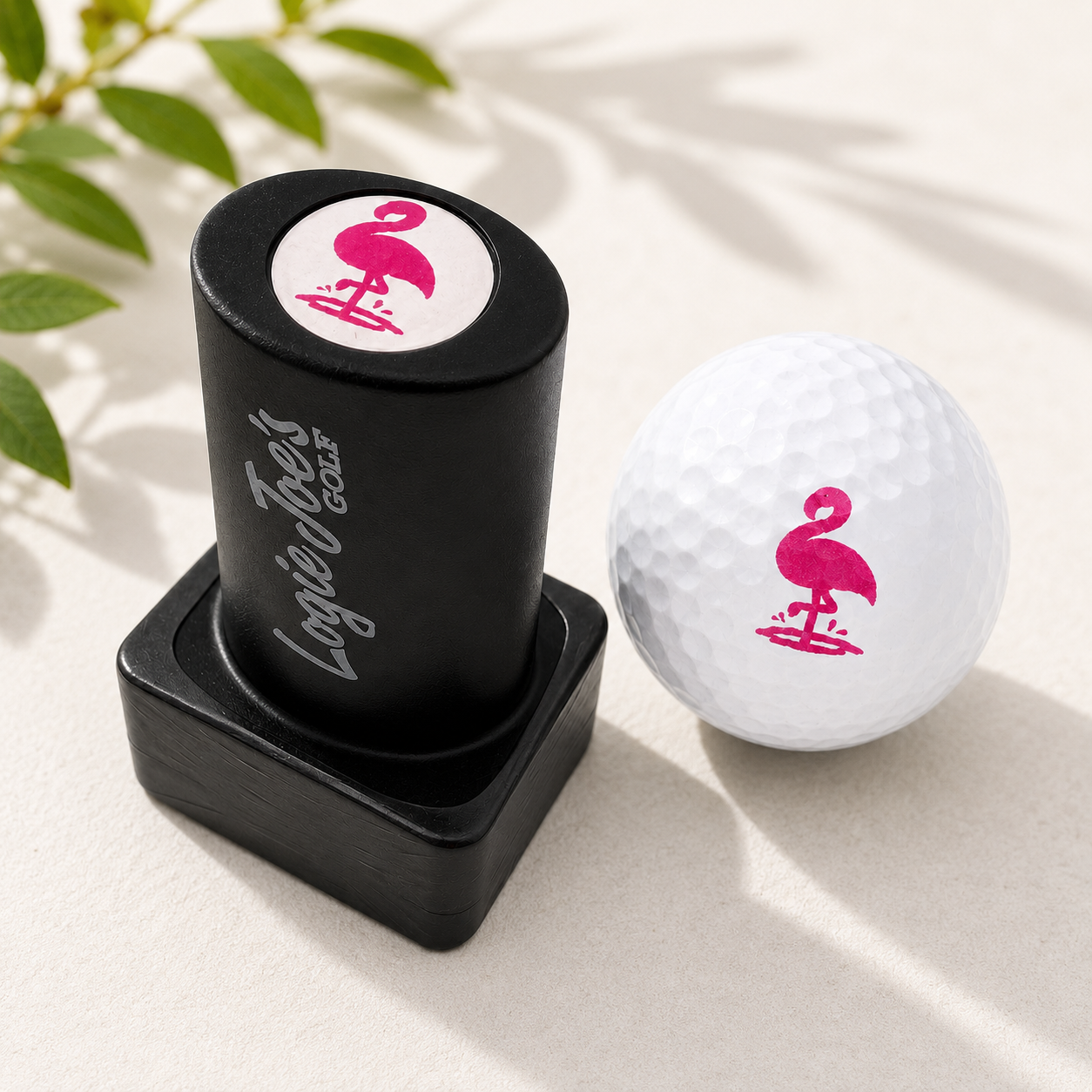 Flamingo Golf Ball Stamp | Quick-Dry Ink Stamper | Easy Ball Identification | Fun Golf Gift