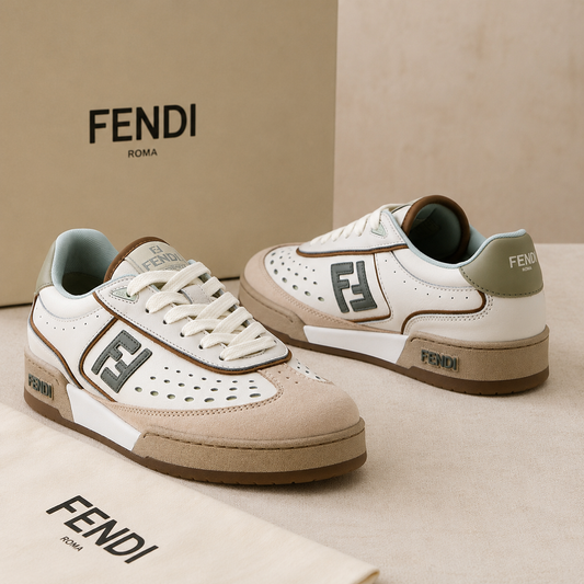Women’s Fendi Match Lace-Up Sneakers