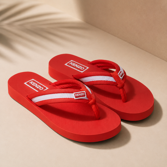 Kenzo Logo Patch Technical Flip Flops