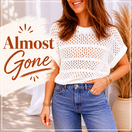 Rayna Out White Open Knit Dolman Sweater