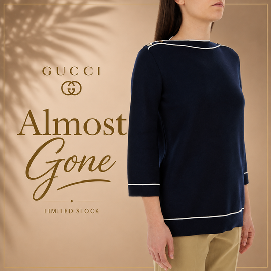 Gucci Navy Blue Oversized Wool Sweater