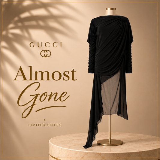 Gucci Black Viscose Crepe Dress