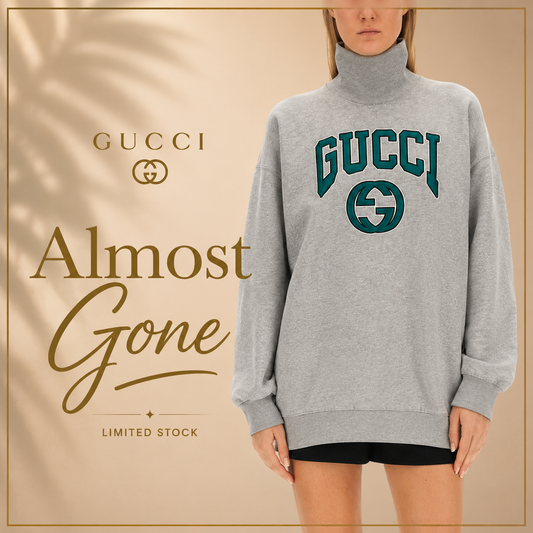 Gucci Oversized Embroidered Cotton Sweatshirt