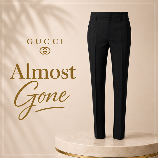 Gucci Black Slim-Fit Trousers with Horsebit Detail