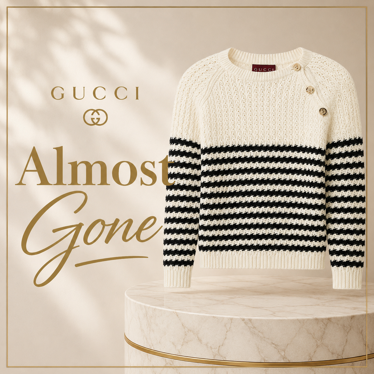 Gucci Embroidered Cotton Knit Sweater