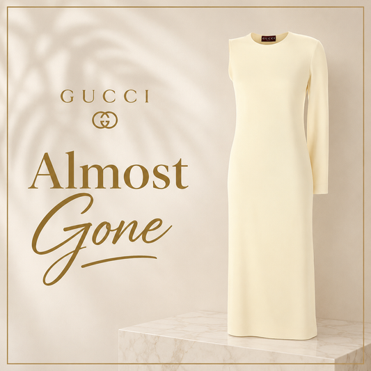 Gucci Ivory One-Shoulder Sable Evening Dress