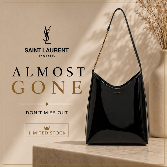 Saint Laurent Patent Leather Chain Shoulder Bag – Black